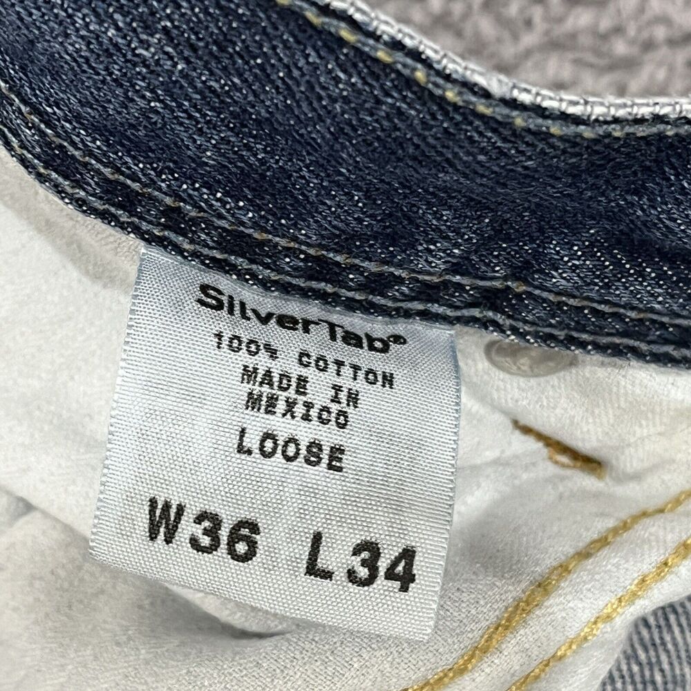 SilverTab Levi's Jeans Men 36x33 Loose Relaxed Blue Denim Y2K Vintage - Picture 4 of 15